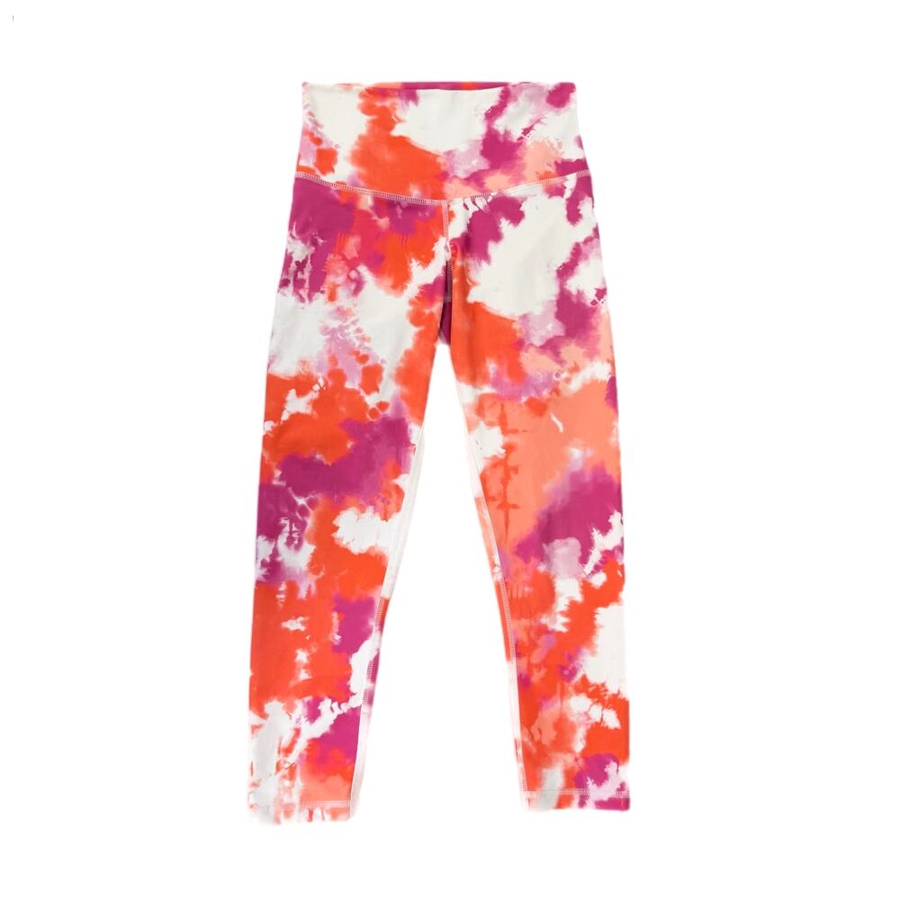 Define Your Inspiration DYI Sport Pink Orange White Tie Dye Athletic Leggings